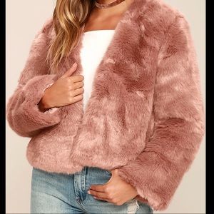 Some Days Lovin Light Pink Faux Fur Jacket